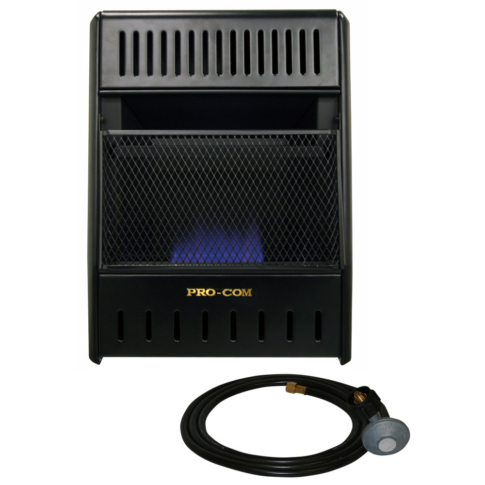 ProCom Liquid Propane Vent Free Ice House Heater - 10,000 BTU, T-Stat ...