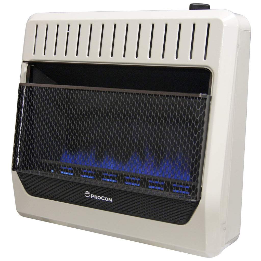 USAProcom-ProCom Heating Propane Gas Vent Free Blue Flame Gas Space Heater - 30,000 BTU, T-Stat Control - Model# ML300TBG-ProCom Heating
