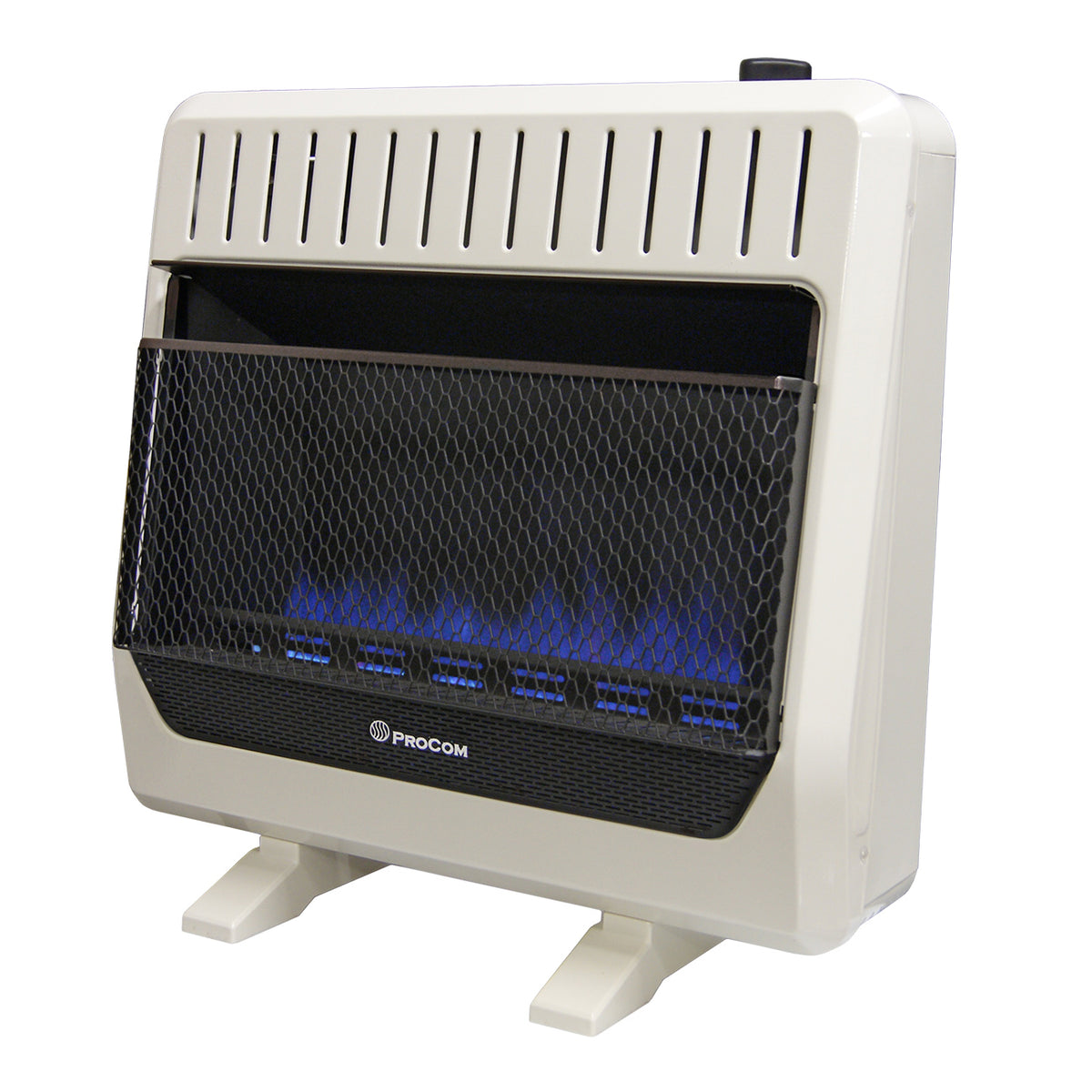 ProCom Vent Free Dual Fuel Blue Flame Wall Heater With Blower and Base – Procom  Heating