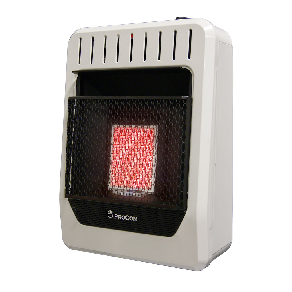 USAProcom-ProCom Natural Gas Vent Free Infrared Plaque Heater - 10,000 BTU, Manual Control - Model# MN1PHG-ProCom Heating