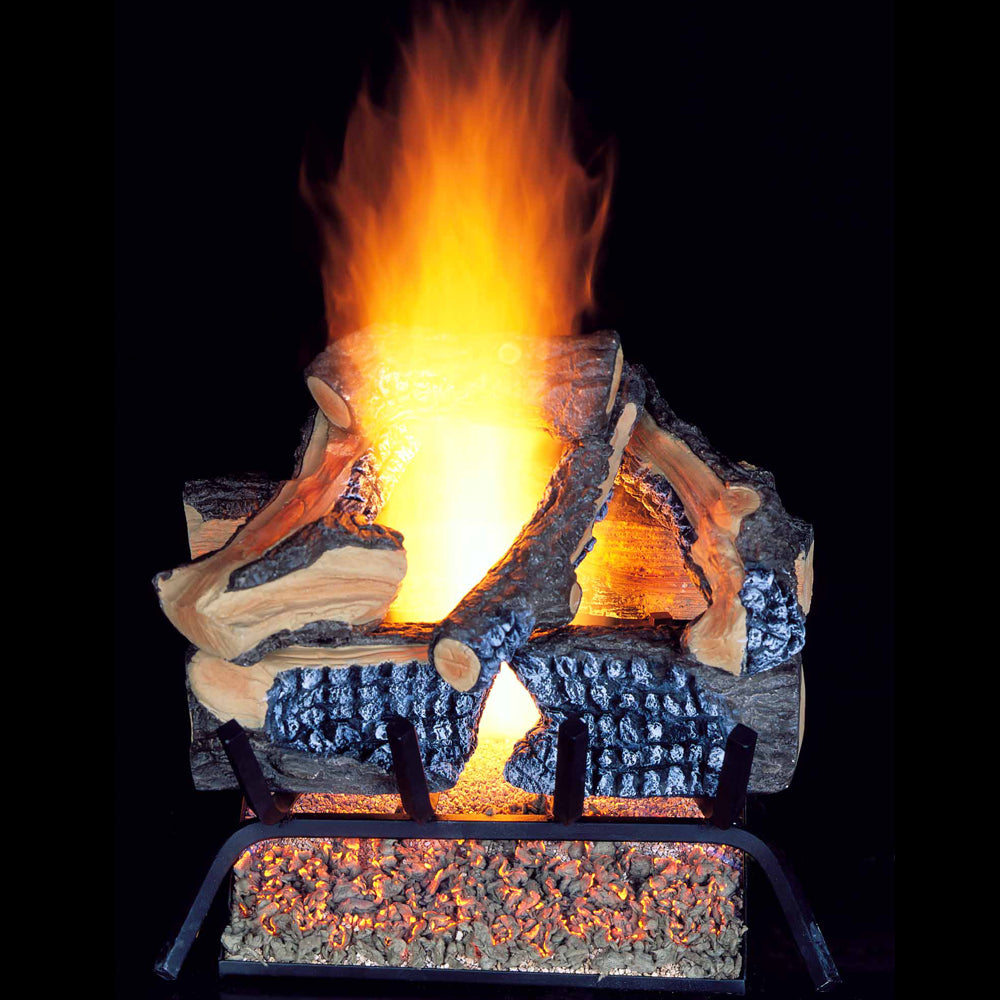 USAProcom-ProCom Vented Natural Gas Fireplace Log Set - 18in., 45,000 BTU, Match Light - Model# WAN18LA-Gas Log Sets