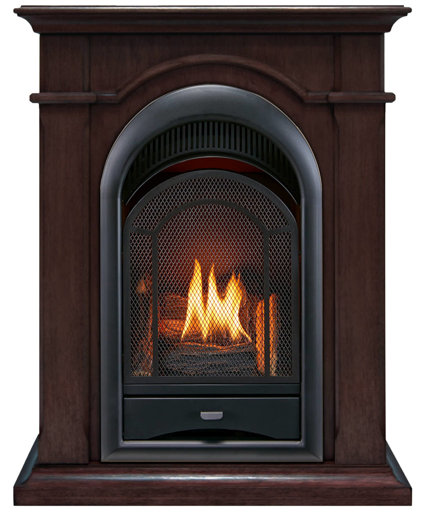 USAProcom-ProComDual Fuel Vent Free Gas Fireplace System - 10,000 BTU, T-Stat Control, Chocolate Finish - Model# FS100T-CH-Dual Fuel Vent Free Gas Fireplace System