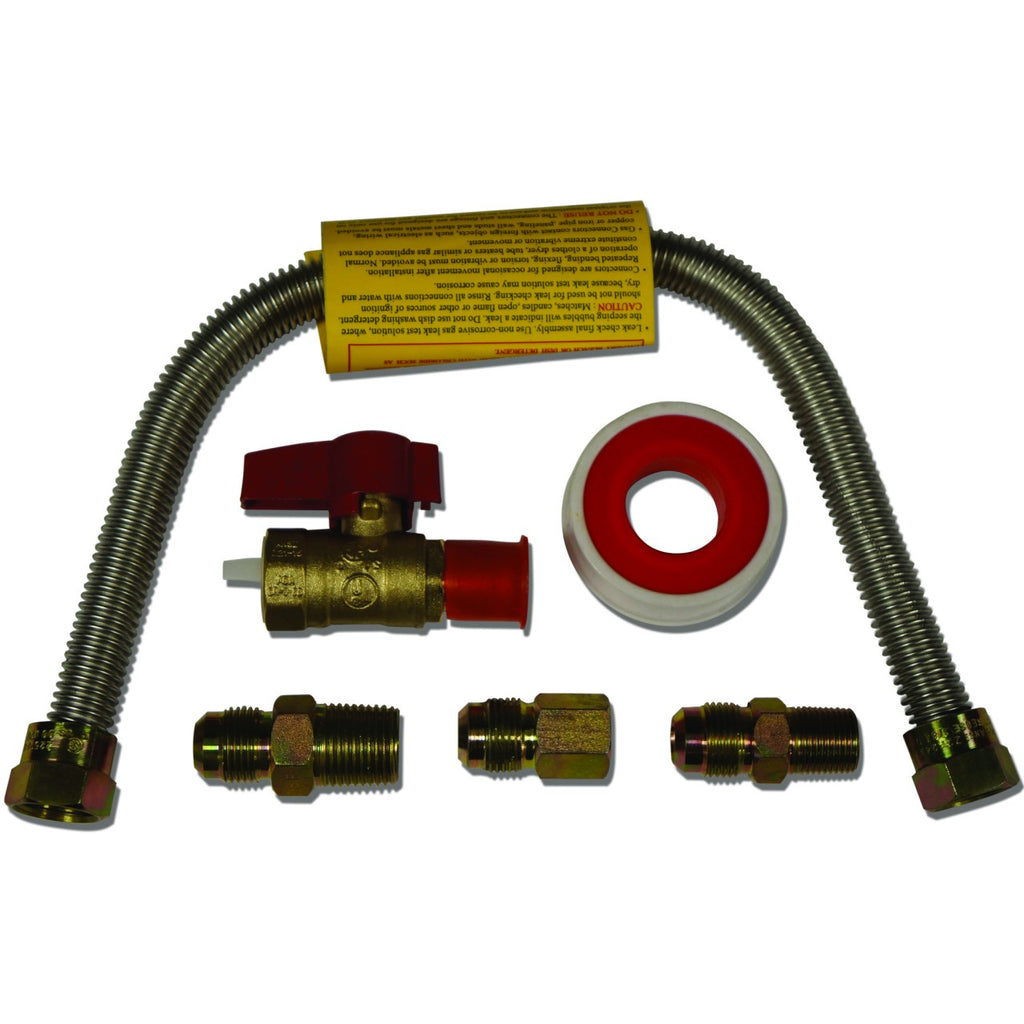 USAProcom-18in. Universal Gas Appliance Hook-up Kit - Model# GLS200-18TF-Gas Stove