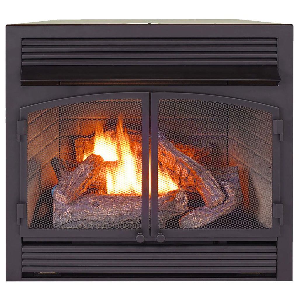 USAProcom-ProCom Reconditioned Dual Fuel Vent Free Gas Fireplace Insert - 32,000 BTU, Remote Control - Model# FBNSD400RT-ZC-R-
