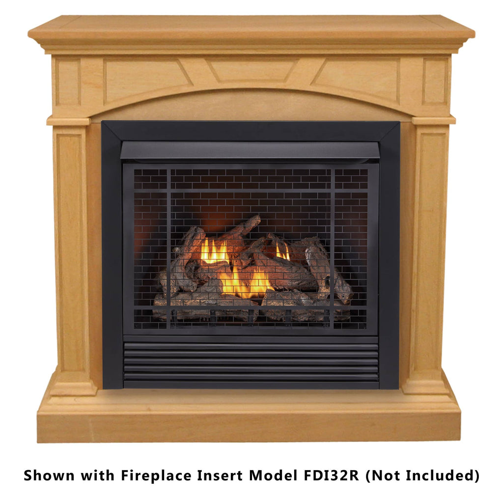 USAProcom-ProCom Heating Fireplace Mantel for 500 Series Fireplace Inserts, Unfinished - Model# M32-M-U-