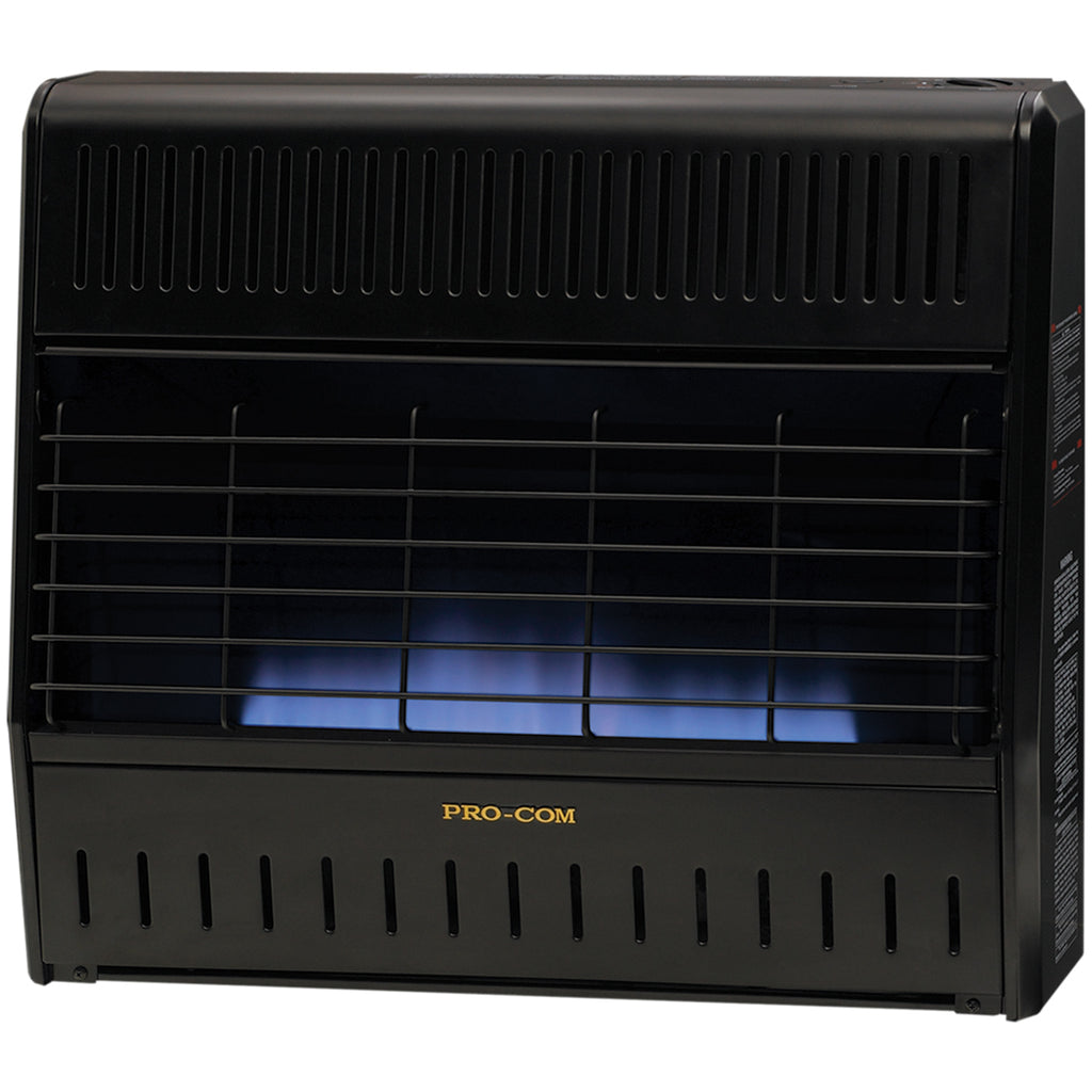 USAProcom-ProCom Dual Fuel Vent Free Blue Flame Garage Heater - 30,000 BTU, T-Stat Control - Model# MNSD300TGA-ProCom Heating