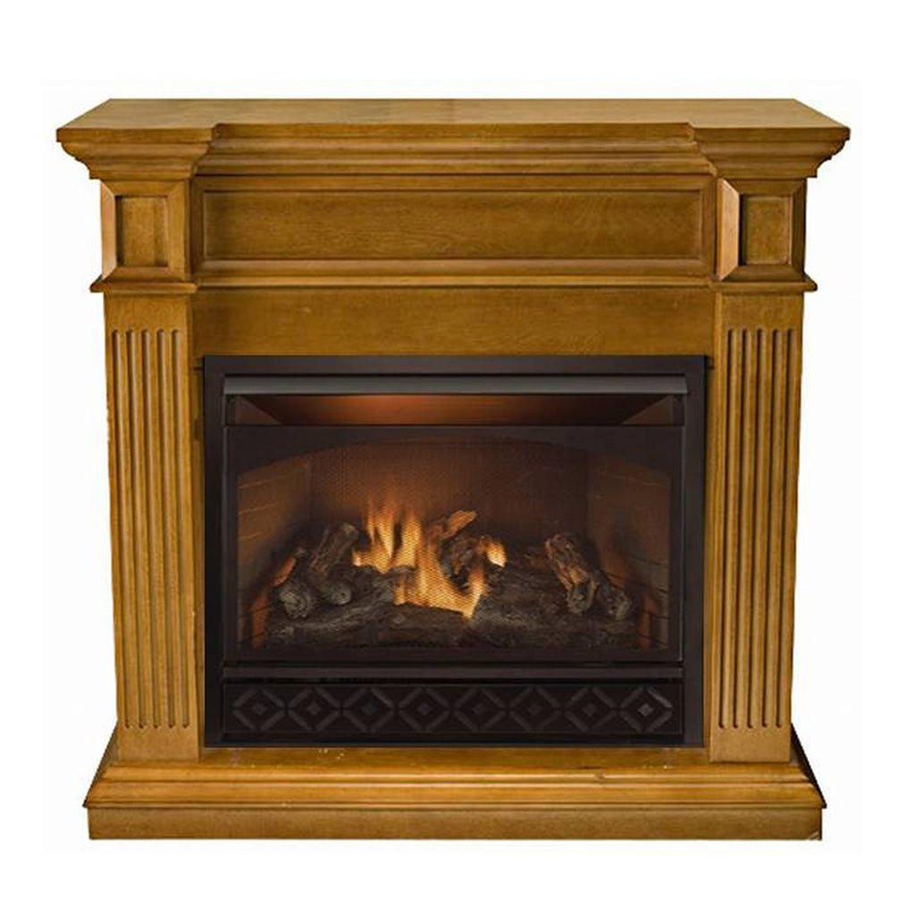 USAProcom-Fireplace Mantel for 32in Fireplace Inserts, Medium Maple - Model# M32-J-MM-Fireplace System