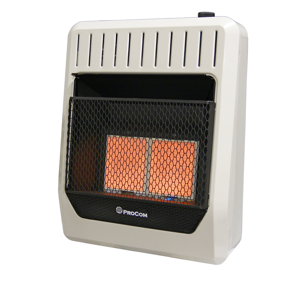 USAProcom-ProCom Dual Fuel Vent Free Infrared Plaque Heater - 20,000 BTU, T-Stat Control - Model# MG2TIR-ProCom Heating