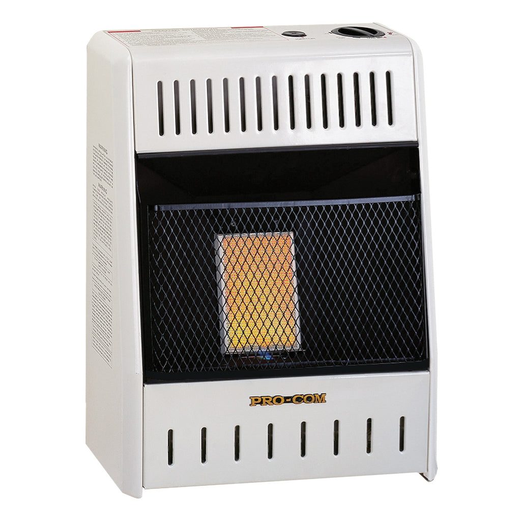 USAProcom-ProCom Natural Gas Vent Free Plaque Heater - 6,000 BTU, Manual Control - Model# MN060HPA-ProCom Heating