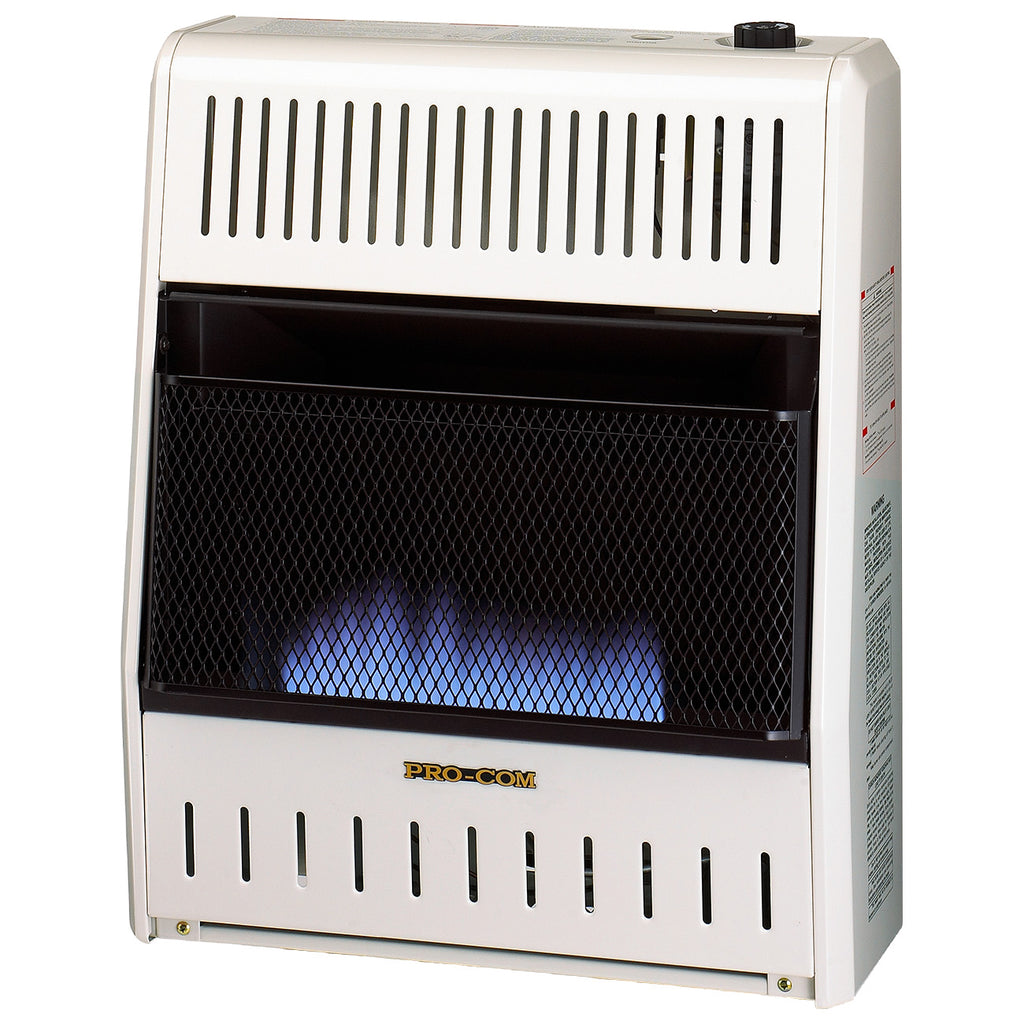 USAProcom-ProCom Vent Free Natural Gas Blue Flame Space Heater - 20,000 BTU, Manual Control - Model# MN200HBA-ProCom Heating